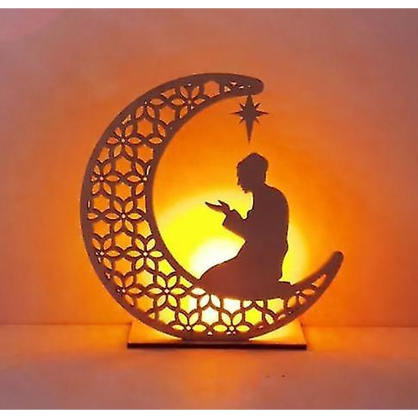 Ramadan Diy puinen kuun led-valo VÄRI6