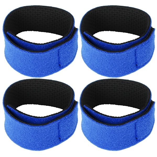 4PCs Reusable Fishing Rod Strap Strong Flexible Hook and Loop Fishing Gear Strap Rod BeltBlue