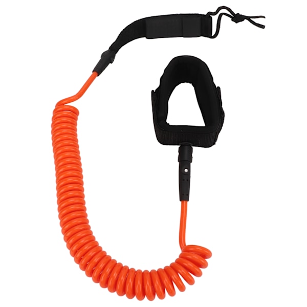 7 mm 10 fod Surf Fodrebånd Justerbar Elastisk TPU Surfbræt Benremme Stand Up Paddle Leash Orange