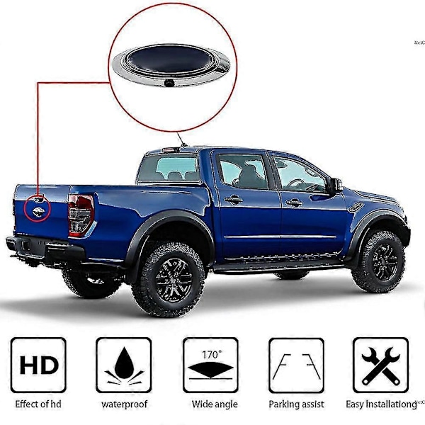 Ford Ranger 12-19 Bil Vattentät Hd Backspegel Backkamera för Backning Nattsyn