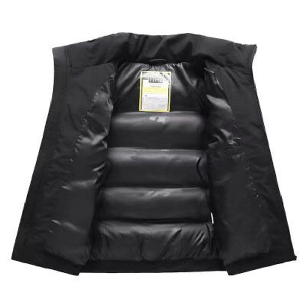 Vinterkappa Herrkappa Bomullskappa Varm Casual Lättviktskappa svart svart 3XL