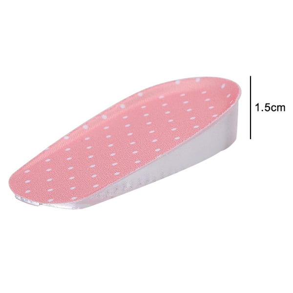1 par höjdökande innersulor, hälhöjande inlägg av hälkuddeinlägg, osynlig inre höjande massagehälkudde för kvinnor (1,5 cm/2,5 cm/3,5 cm