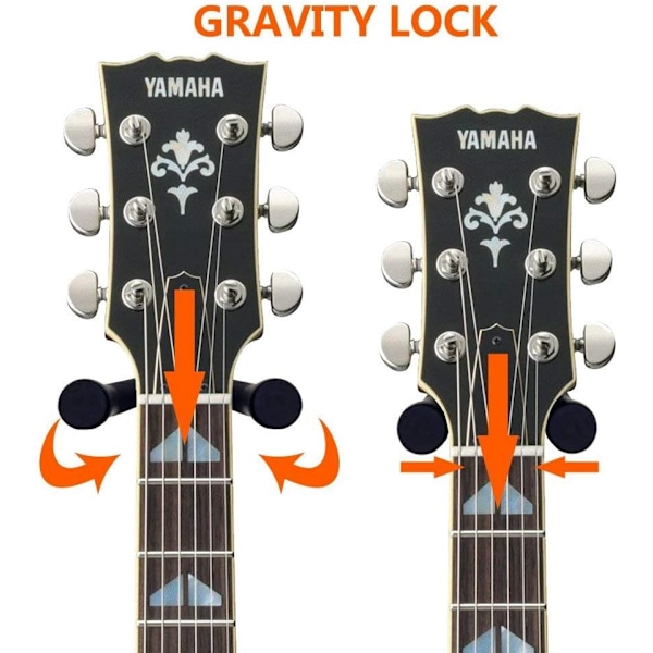 Gitarhenger Gitar Veggfeste Krok 2-pakning Gitarstativ Holder
