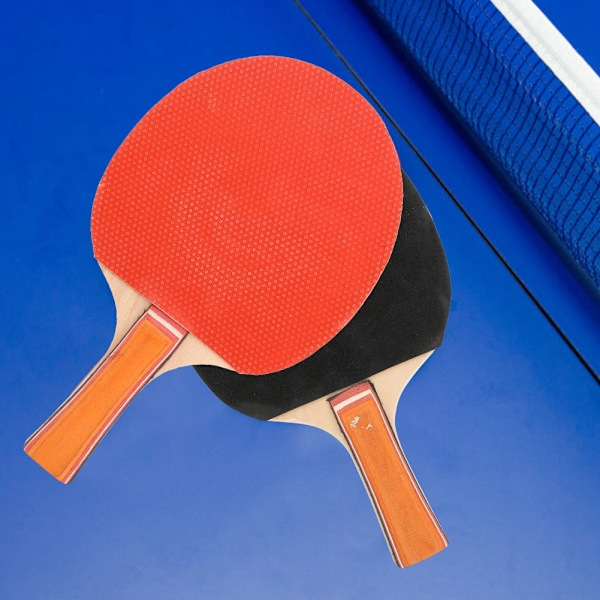 Bordtennisracket Set med Ren Träbas, Dubbelsidig Beläggning, Träningspaddlar, Ping Pong Set, Sportutrustning