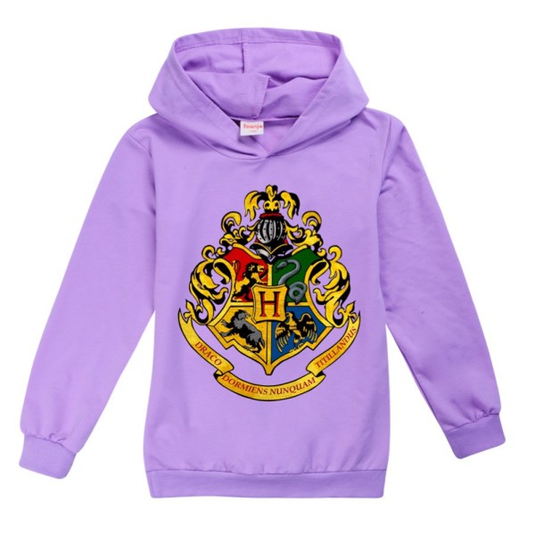 Pojkar Flickor Casual Hoodie Harry Potter Långärmad Sweatshirt Topp purple Bekväm klassisk purple 130cm