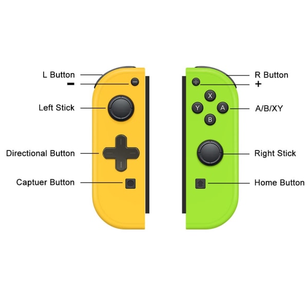 Joy Con (L/R) trådløs kontroller Nintendo Switch - Gul Grønn