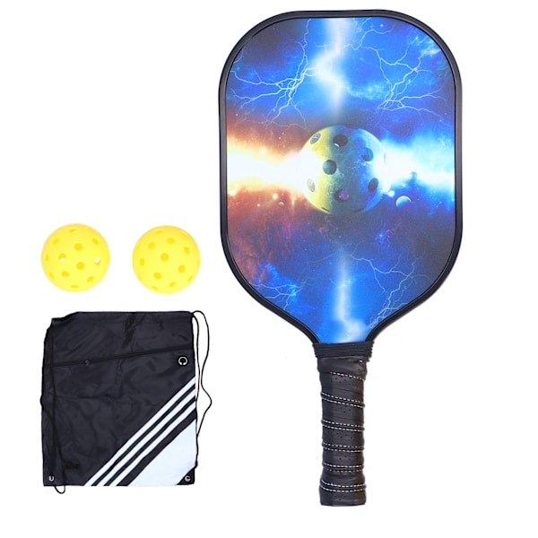 LEIJIAER Pickleball Paddle Set Carbon Fiber Face Racket med 2st boll och förvaringsväska PK-065