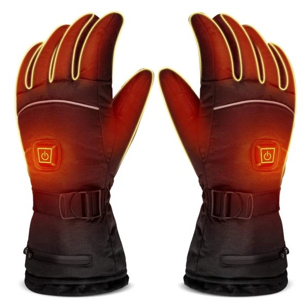 Uppvärmda handskar med 3 värmeinställningar, batteridrivna uppvärmda handskar för män kvinnor, uppvärmda handskar Vintervärme Uppvärmda handvärmare-