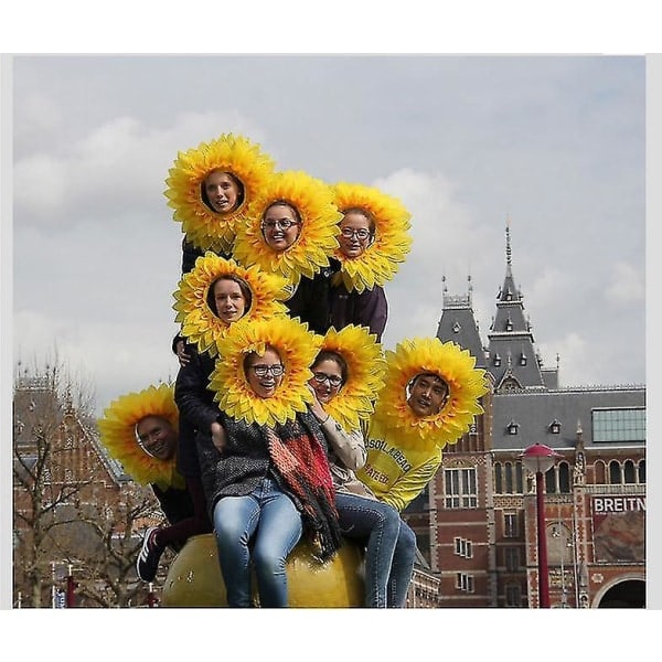 Solsikke hodeplagg morsomme performance rekvisitter hatt party festival spill