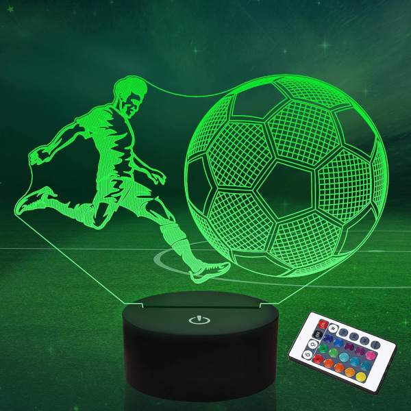 Fotbollspresenter för barn, fotboll 3D Illusion Lampa Fotboll nära Comfortable