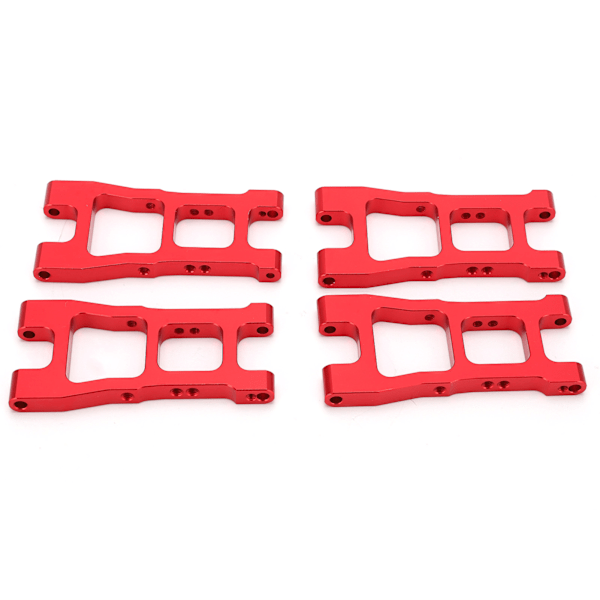 4 stk RC Aluminium Foran/Bakre Nedre Svingarmer Opphengsarmer for Redcat XBE XTE SC 1/10 Monster TruckRed