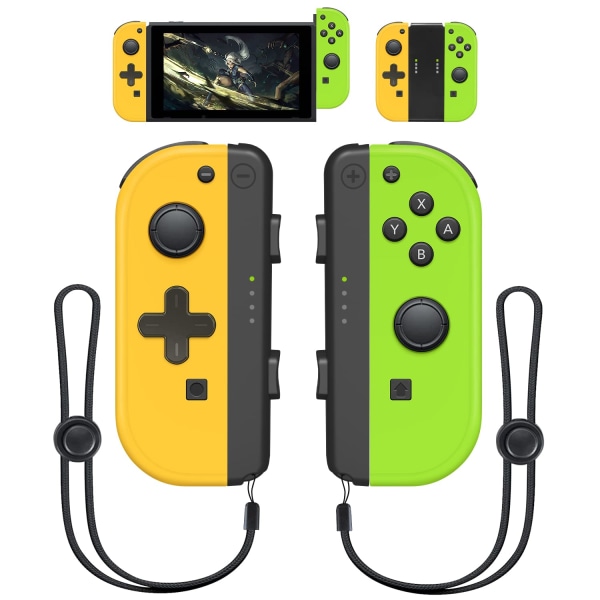 Joy Con (L/R) trådløs kontroller Nintendo Switch - Gul Grønn