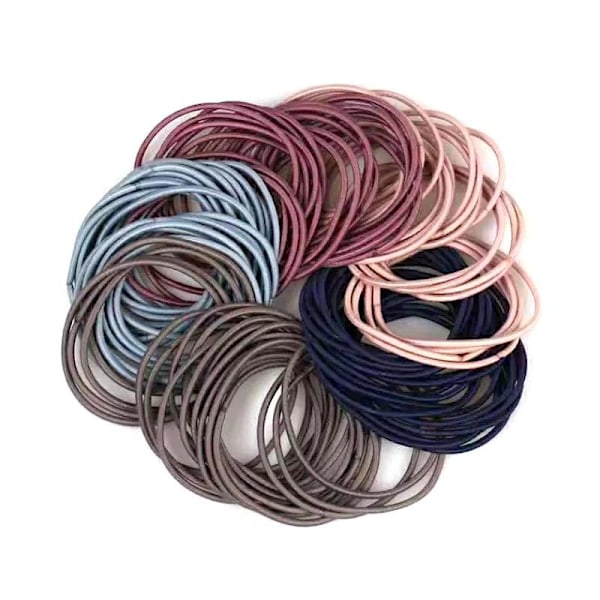 100 kpl Hiuslenkkejä, hiusnauhoja, Hair bands Multicolor multifärg