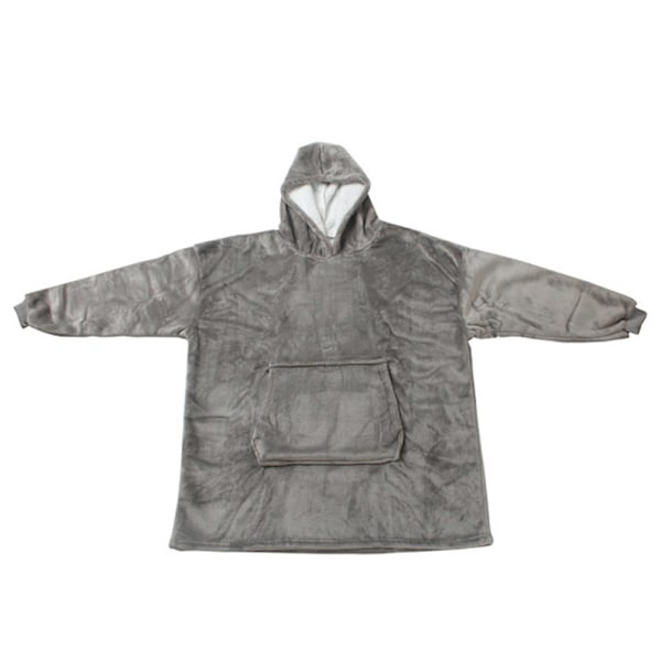 Oversize Hoodie-tæppe i superblød fleece - grå