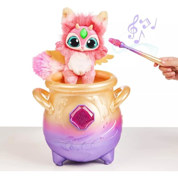 Magic Mist Pot, Magic Mixing Pot dekorative leker for barn, Bordfest Voksen Gavedekorasjon Håndverksdekorasjon (rosa rød)