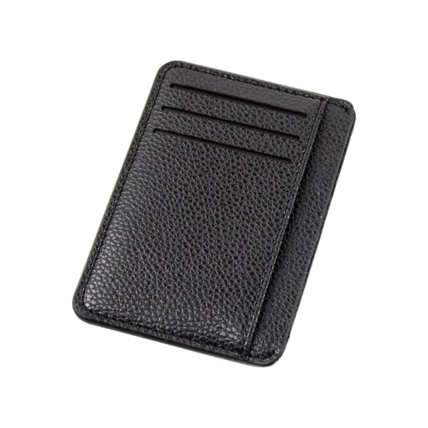 Skinnkortholder Lommebok med seddelrom og ID-lomme Sort black