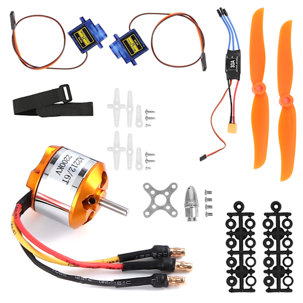 RC Remote Control Aircraft 2212 KV2200 Motor 6035 Propeller Servo 30A ESC XT60 Set