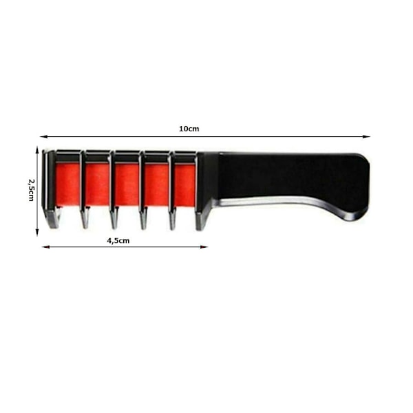 6-pack Kritkam / Hårkritor - Tillfälligt hårfärgningsmedel Multicolor multifärg