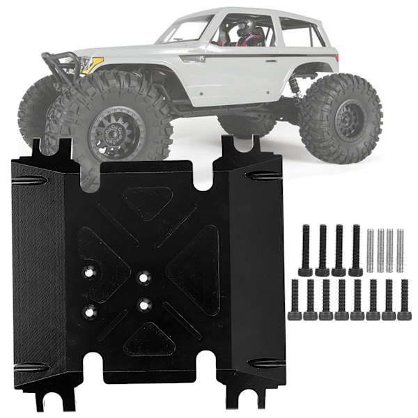 Sentergiret Boksmontering Skidplate Tilbehør Passer til AXIAL WRAITH 90018 90048 1/10 RC Bil Svart