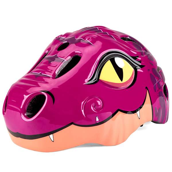 Kids Cartoon Dinosaur Safety Cycling Helmet with Rear LED Light 3D Animals Helmet for Skating Scooter Bike Girls Boys Gifts