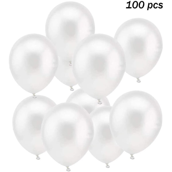 Lateksballong Hvit 100stk