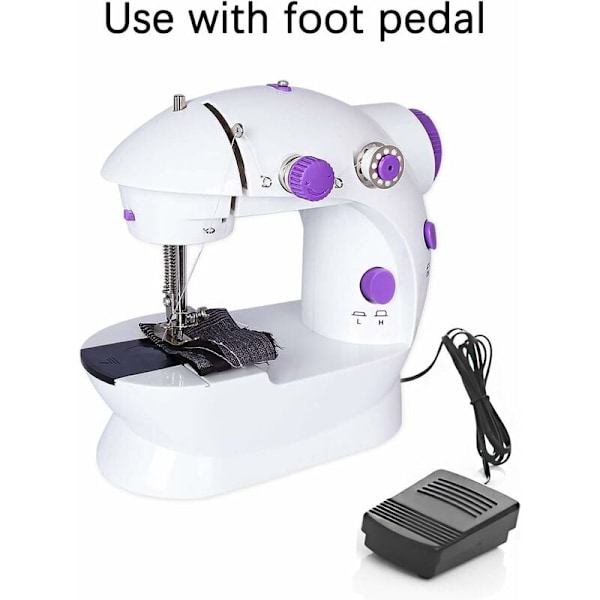 Elektrisk Mini Sy Maskin, Resesymaskin, Bärbar Elektrisk Handsymaskin Hemmabruk DIY med MODOU