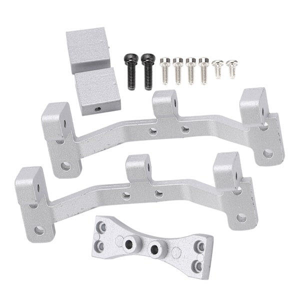 RC Bilmodifisering Styrestangsete med Bakaksel Styregearbrakett for MN 1/12 99S D91 D90 Sølv