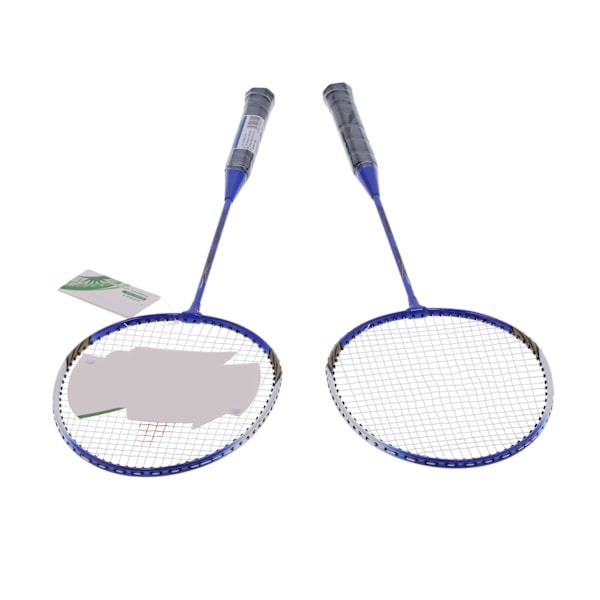 SG8010 2-spelares badmintonracketset Lättviktsfiberracketar för vuxna och barnBlå