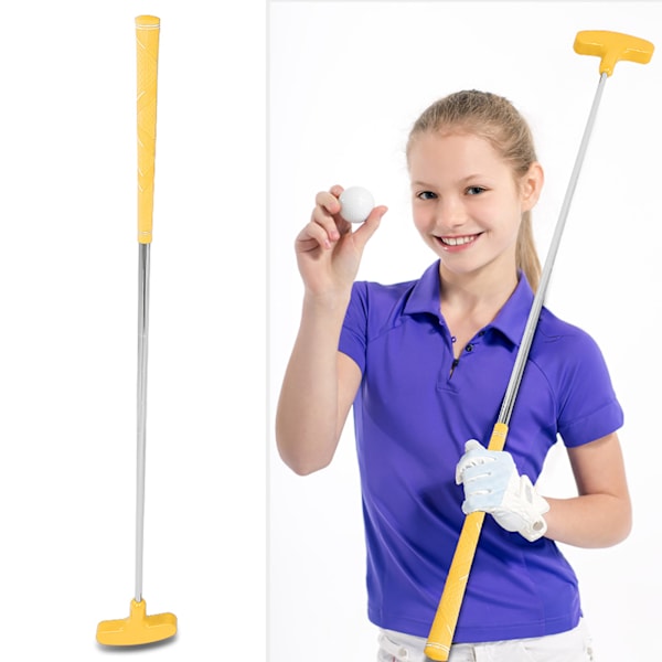 24 tommers Mini Gummihode Golf Puttere Barn Golf Putter Stål Sjakt (Gul)