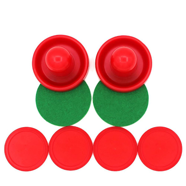 16 st 76 mm Airhockey-Puckar & Pushers Ersättning för Spelbord Målvakter Huvudset Airhockey Utrustning Tillbehör (röd mörkblå)