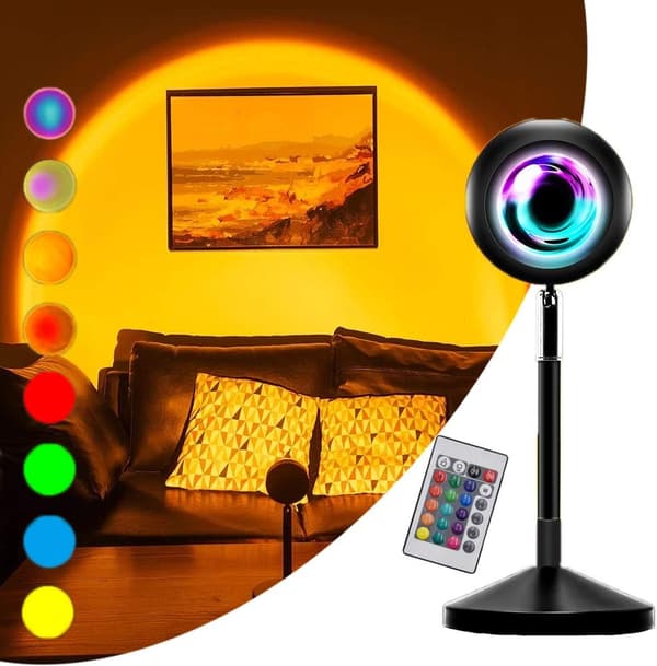 Auringonlaskulamppu projektori, auringonvalolamppu projektio wit