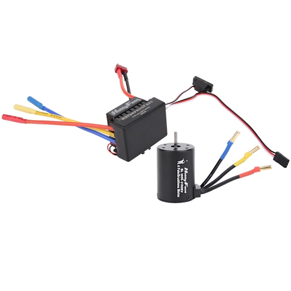 Vanntett børsteløs motor 4P 3650 3100KV T-hannkontakt med 60A børsteløs ESC-sett for 1/10 RC-bil