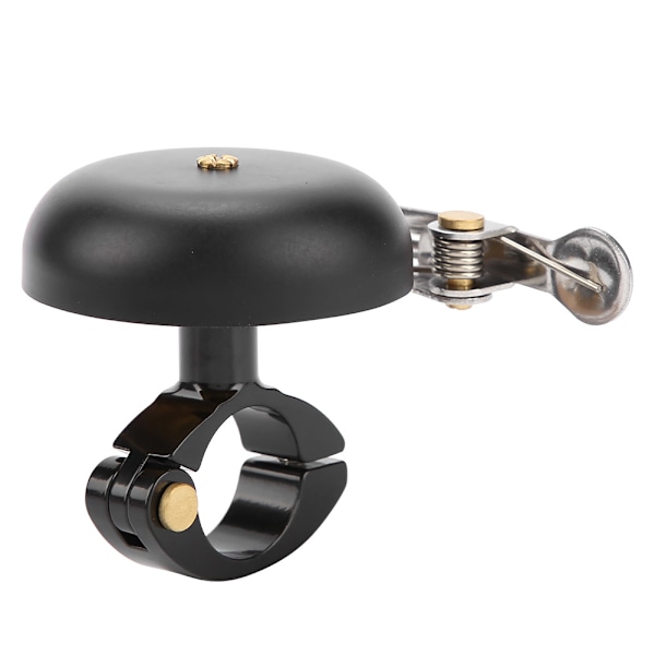 Cykelklokke i messing Anodiseret klokke Cykellydadvarsel Crisp Sound Road Bike Bell (sort)