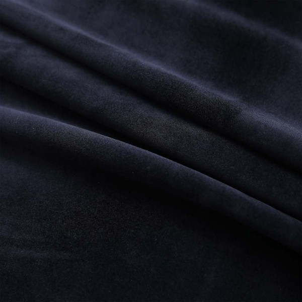 vidaXL Mørklægningsgardiner med ringe 2 stk. sort velour 140x225 cm Black Svart