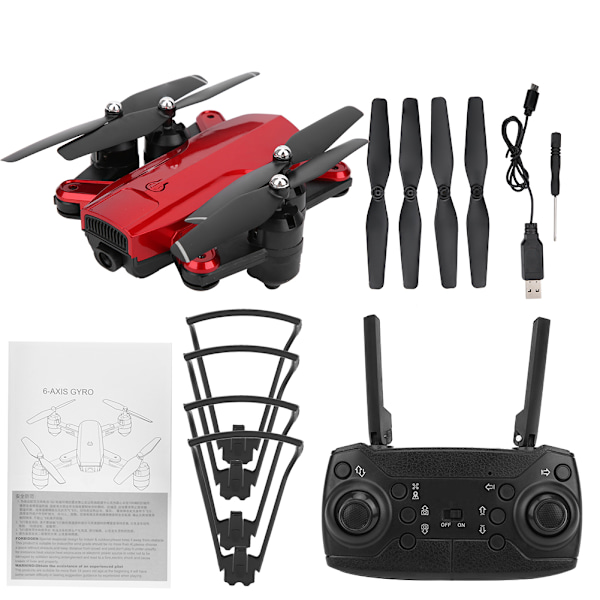 RC Drone med Optisk Flow WIFI FPV Smart Follow Foldbar RC Drone Quadcopter Rouge Højdehold 1080P