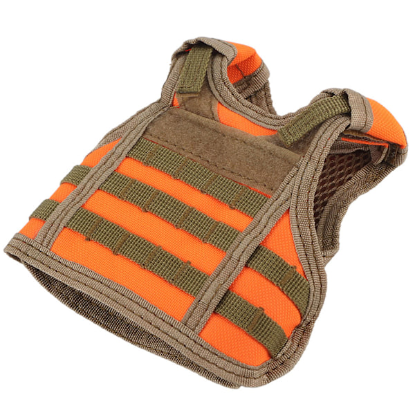 Mini Tactic Military Molle-vest til sofabord ølflaske drikkedekoration overtræk (orange)