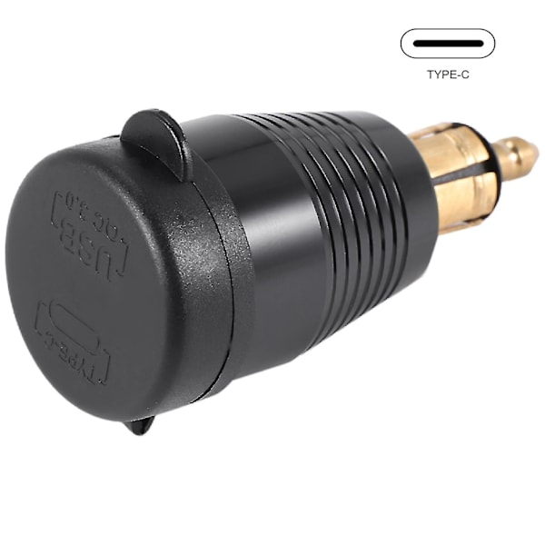 Motorcykel Din-kontakt Vattentät Laddare Till Qc3.0 Usb-laddare & Typ C 30w Power Delivery Adapteruttag (YJD)