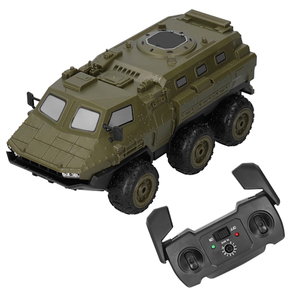 2,4 GHz Hög Hastighet Fjärrstyrd Pansarbil 6WD 1/16 Skala RC Militär Lastbil Leksak