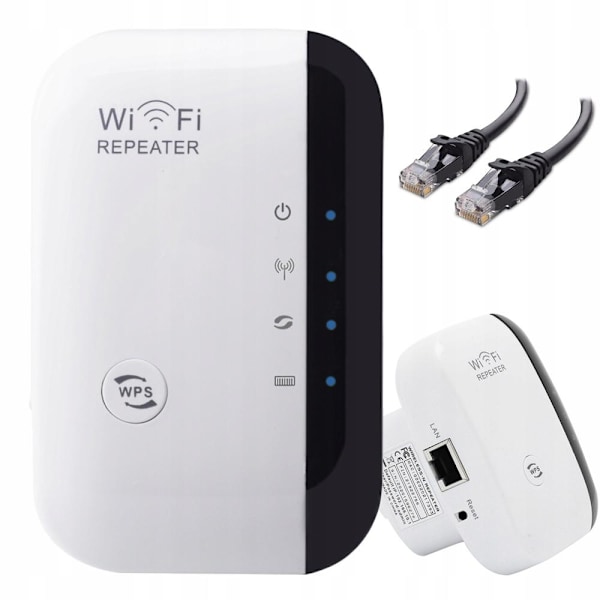 Wi-Fi Förstärkare Repeater / Förlänger Räckvidden 300 Mbps Wifi White Vit