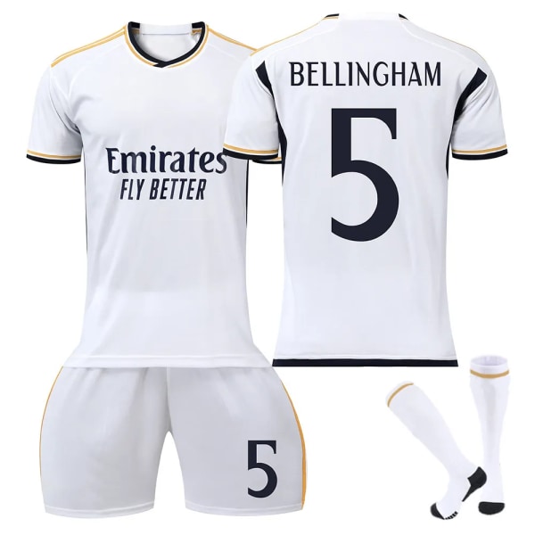 2023-2024 Real Madrid hemmafotbollströja nr 5 Bellingham Adult XL Bekväm AdultXL