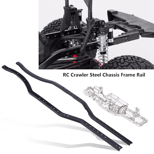 2 st/set Stålchassiramskenor för AXIAL SCX10 90027 SCX10 II 90046 90047 RC bilband