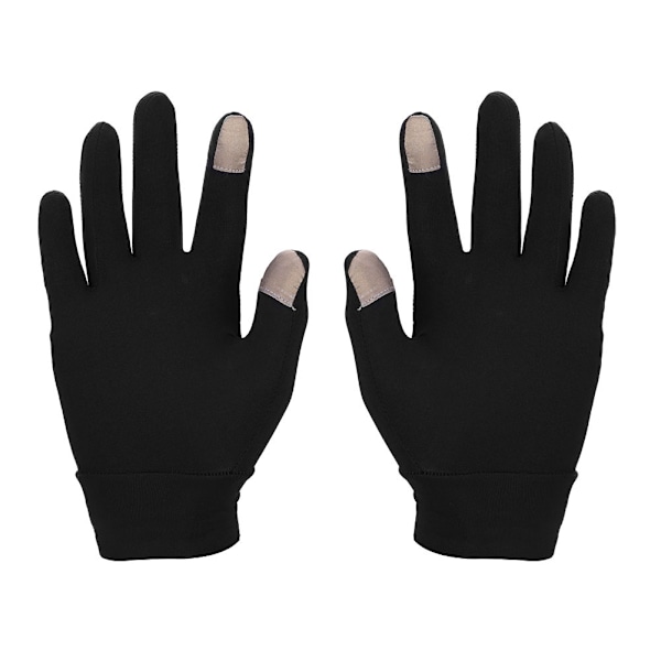 BOODUN Lycra Vinter Sykkelhansker Full Finger Touch Screen Varme Vindtette (Svart)