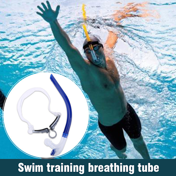 Front Swimming Breathing Tube Udstyr Snorkel Undervandsdykning Snorkling Tilbehør Blå