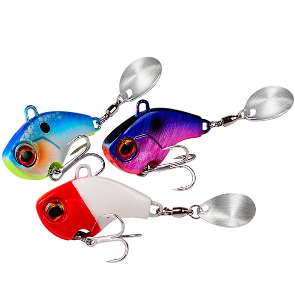 5-pack Spinner Set 15g Spin Jig för Bassfiske Bassbete Zanderbete Gäddabete Blyhuvud Spinner Snurrande Bete Fiskebete