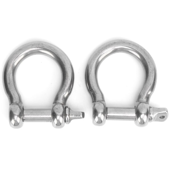 2pcs Bow Shackle Stainless Steel Strong Load Capacity D-Ring Anchor for Camping Hiking Outdoor Sports(M16 800kg Load )