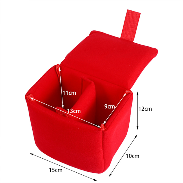 DSLR-insättningskamerafodral Skyddsväska skydd Stötsäkert resekameratillbehör (röd)