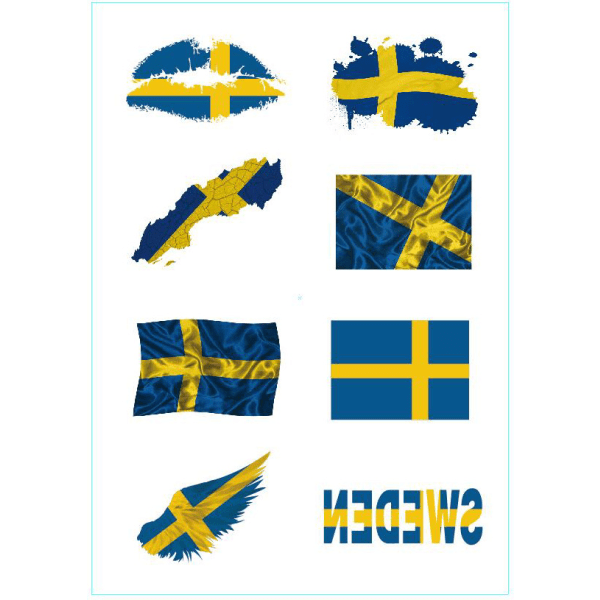 Ruotsin lipun tatuointitarra