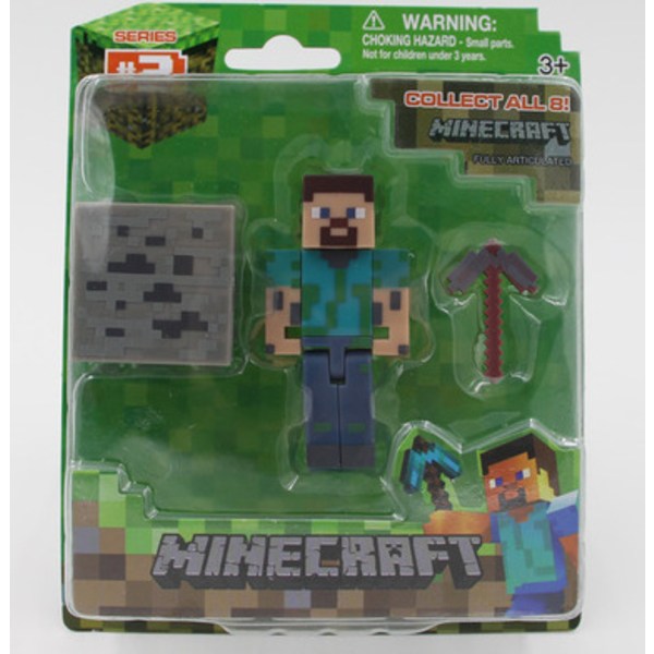 Minecraft Legetøj 3-tommer dukker 9 typer sæt Creeper Lille sort mursten Steve Besøg butikken for at bede om billeder respekteras Zombie holding a pickaxe