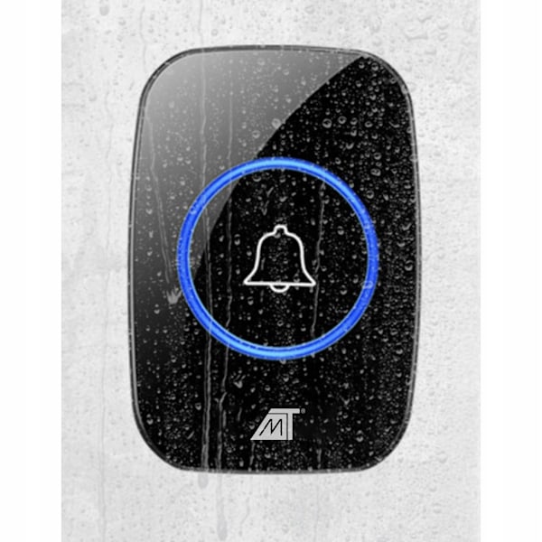 Trådløs Dørklokke - 60 Forskellige Lyde - 110 dB Black Svart