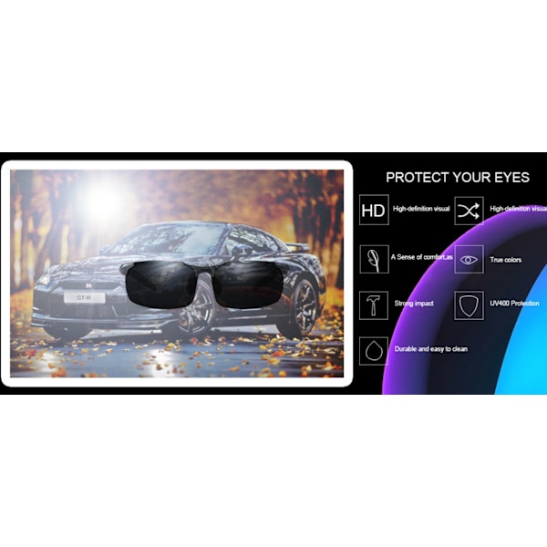 Herrar rektangulära solglasögon, polariserade sportglasögon, lätta solglasögon för körning, cykling, fiske, UV-skyddsljussky Black frame orange red tablets